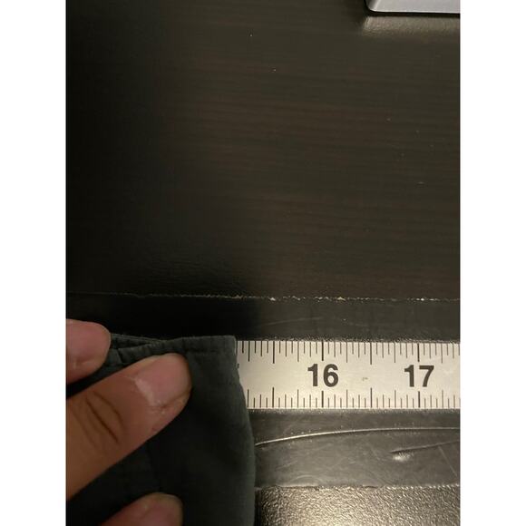 Theory Pants Womens 2 Green Linen Blend Stretch Flare Leg Work Casual Lagenlook - Picture 6 of 9